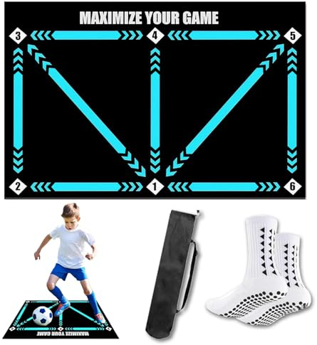 Football Training Mat - Soccer Mastery Skills XL Mat 90 x 60cm Football Gifts for Boys | Dribble, Ball Control & Stress Relief for Kids,Girls & Adults
