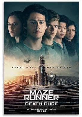 ERYAWIEH Maze Runner Movie9 Poster, Wandkunst, Leinwand, ästhetisches Cover, Poster, moderne Kunst, Gemälde für Wohnzimmer, 30 x 45 cm, ungerahmter Stil