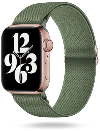 ONEFLOW Flex Loop Kompatibel mit Apple Armband Elastisch, Textil Stoff iWatch Armbänder Damen Herren Sport, Sportarmband Nylon Ersatz Watch Band Flexibel