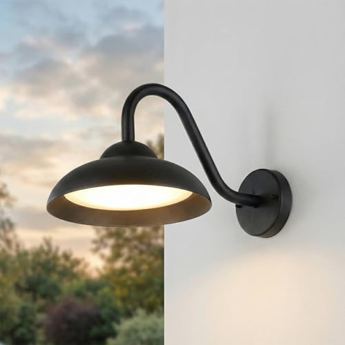 Licht-Erlebnisse Wandleuchte außen LED Aluminium 25 cm breit IP54 Schwarz 3000 K warmweiß 640 lm Modern Wandlampe Hof Garten Außenleuchte Wand Balkon