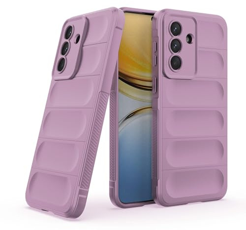 LBH Handyhülle für Samsung Galaxy A57 5G Schutzhülle Case Cover Bumper Anti-Schock Stoßabsorbierende Hülle Robust Stoßfest Kratzfest rutschfest Softgrip Griffzonen GripLine Violett