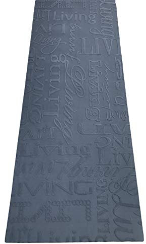 Tappeto cucina 67 X 200 living design scritte nero grigio lavabile in lavatrice antiscivolo (67 x200 cm)