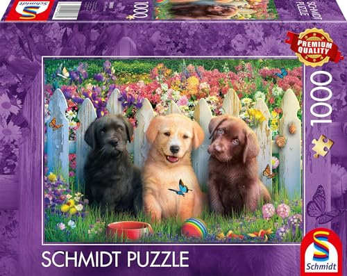 Schmidt Spiele 58883 Süße Welpenszene, 1000 Teile Puzzle