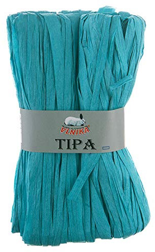 50g / 80m Tipa Raffia Geschenkband Papierschnur Papiergarn Papierband Farbwahl, Farbe:54 türkis