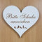 Schild Hinweisschild Herz Shabby BITTE SCHUHE AUSZIEHEN Dekoherz Eingangsschild 13 x 12 cm selbstklebend Dekoschild Türschild