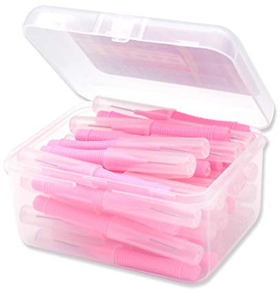 Kongnijiwa Útiles de Limpieza 40pcs Cepillo interdental Ultra Fino palillo de Dientes Cepillo interdental, Diente de Dientes Suave Seda del palillo de la Seda del Jefe palillo de Dientes