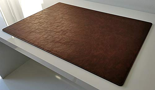 Schreibtischunterlage in Lora Leder 90 x 50 braun
