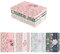 Shulaner Notizbuch Blumen A6 Liniert, 192 linierte Seiten Hübsches Pocket Notebook lined, Hardcover Floral Diary Journal Notizbücher Notizblöcke, 4er-Pack - Blume