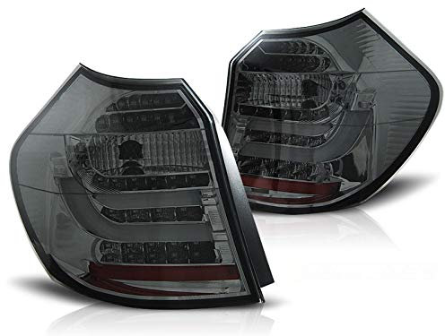 LED Bar Rear Lights compatible with Bmw 1 Series E81 E87 2007 2008 2009 2010 2011 5 Door GV-698 Tail Light Assembly Tail Lamp 1 Pair Driver And Passenger Side Complete Set Smoke