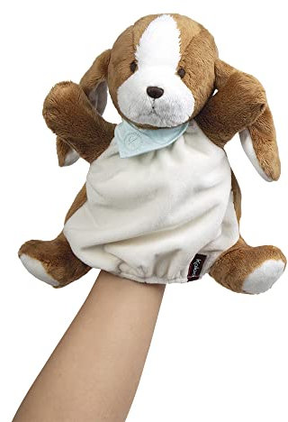 KALOO - Les Amis - Schmusetuch Handpuppe Tiramisu der Hund, 30 cm - ab der Geburt, K970022