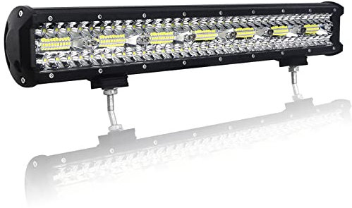 AUXTINGS 57.8 cm 480W LED Arbeitslicht Leiste Lichtstange LED Zusatzscheinwerfer Dreifache Licht Off Road Lights Spot-Flut-Kombinations Cube Rocks für Off-Road-LKW ATV UTV SUV,12V 24V DC