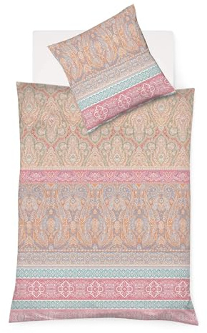 Fleuresse Mako-Satin Bettwäsche 155x220 Ornamente Paisley apricot 114128-13