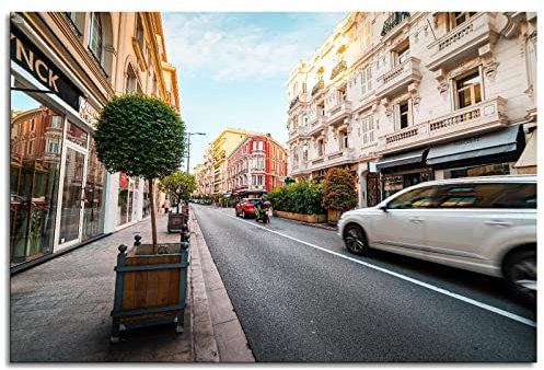 Streets Wall Art Monaco Leinwanddrucke Schöne und saubere Poster für Zuhause, Set von 1 Dekorationen, ungerahmt, 76,2 x 50,8 cm