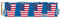 4 Verres à shot USA - Shooter drapeau des Etats-Unis Amerique