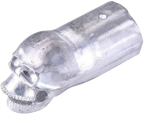 iSpchen Motorrad Auspuffblende Kreativ Schädel Auspuffrohr Auspuff Blende Auspuffspitze Aluminium Schalldämpfer Auspuff Rohr Endrohrblende Auspuffendrohr,Sliber