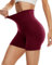 DDOBB Radlerhose Damen Kurze Shorts Sporthose Leggings Blickdicht High Waist Elastisch Unterhosen Fitness Hotpants Sommer Boxershorts(Weinrot,S-M)