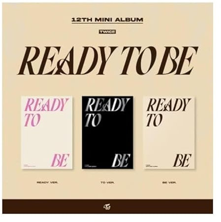 TWICE READY TO BE 12th Mini Album CD+POB+Folding poster on pack+Photobook+Postcard+Message photocard+Photocard+Tracking (BE Version)
