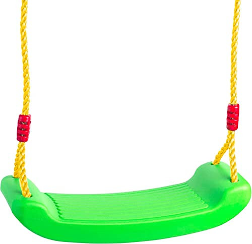 Sobebear Kids Swing Seat, Curved Strong Ropes, Climbing Buckles, Colorful Tree Swing for Toddlers, Girls & Boys 3+ Years
