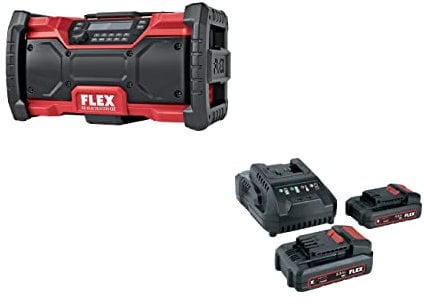 FLEX Radio para Obras RD 10.8/18.0/230 (18 V, Incluye 2 baterías de 2,5 Ah, Dab+, FM, Bluetooth, AUX, conexión USB) 521833