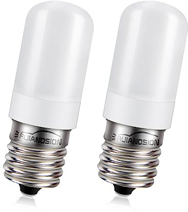 Ruiandsion E17 LED Ampoules pour Réfrigérateur Blanc Chaud, 5W AC 100-265V, 3030 6SMD Ampoule LED pour Hotte de Cuisine et Lumières de Réfrigérateur - Lot de 2