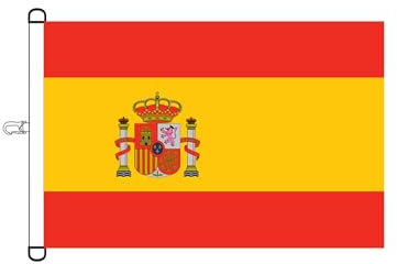 Stormflag Bandera España grande para Exterior 5x7.5FT Spain Flag 150x225cm poliéster 115 g/m2, poliéster 115 g/m2 Hebillas para oídos