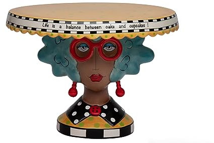 Cosmos Gifts DollyMama Fashion Lady Tortenständer, 29,8 cm T x 21,6 cm H, mehrfarbig