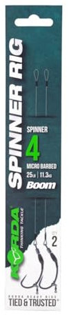 Korda Spinner Rig Spinner 25lb - Karpfenvorfach, Spinner Rig Vorfach, Montage zum Karpfenfischen, Größe:4