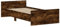 vidaXL Bettgestell, Bettrahmen mit Lattenrost, Bett Gästebett mit Kopfteil Fußteil, Einzelbett Schlafzimmerbett Schlafzimmermöbel, Räuchereiche 90x200cm Holzwerkstoff