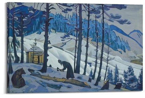 DryNda Nicholas Roerich Poster Baumeister Sergii, 1925 Leinwand Wandkunst Dekorativ Schlafzimmer Modern Home Print Bild Artworkss 20 x 30 cm