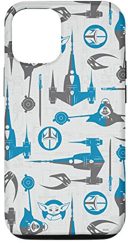 Hülle für iPhone 15 Pro Star Wars The Mandalorian & Grogu Siegel und Raumschiffe