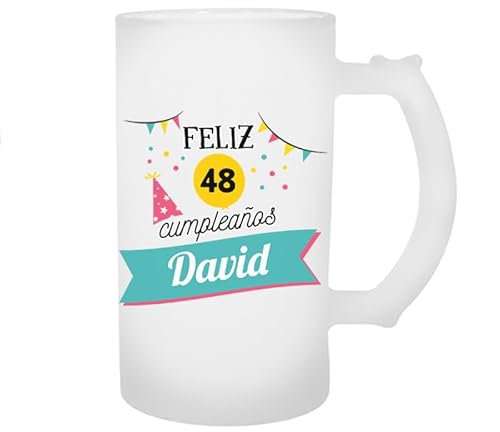 CALLE DEL REGALO Jarra de cerveza personalizada para 'cumpleaños'