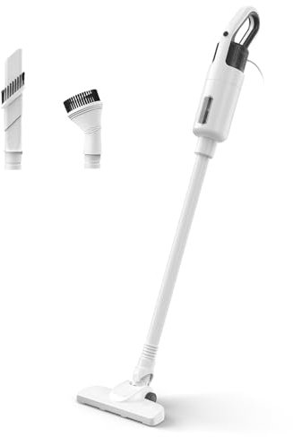 Aoun - Aspirador de escoba ligera con cable con filtro HEPA, 15000pa Aspirador de mano potente Vertical con cable con 5 m de largo, 400 W Household Aspirador de mango para suelos duros de animales