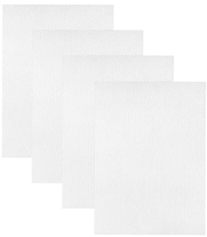 Fridge Liner Mat, 4 Pcs Anti Mould Refrigerator Mat Kitchen Salad Drawer Fridge Fresh Food Saver, Antibacterial Washable Mats Pad for Home, Kitchen, Cabinet (White)