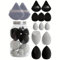 14 Pièces Lot Set Kit Éponges De Maquillage Et Houpettes Avec Boîte De Rangement Éponge De Maquillage Houpette Maquillage Triangle Pour Les Cosmétiques Liquides/Poudre/Crème
