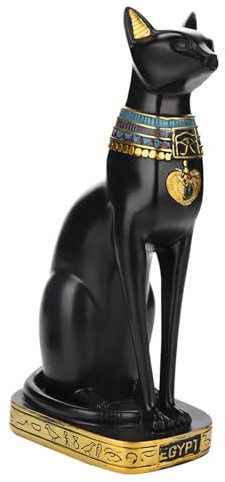DFZHiuat Ägyptische Katze Ornamente Katze Harz Statue Figur Haushalt Zimmer Ornament Handwerk Geschenke Heimdekoration Wohnzimmer Arbeitszimmer Eingang Retro Einrichtung Große Größe