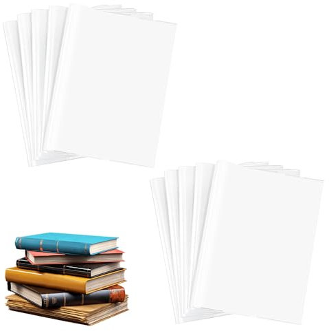 20 PCS Buchschoner für Schulbücher,Buchumschlag,heftumschlag A4 Transparent klarsicht,Buchhülle,Hefthüllen Buchschoner,Buchumschlag Klar,Buch Schoner,Heftschoner A4 Set