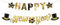 Silvester Deko 2025 Girlande Banner, Happy New Year Girlande Schwarz Gold, Happy New Year Deko, Neujahr Deko Girlanden für Silvester Dekoration, Neujahr Silvesterdeko,2025 Silvester Party Deko Zubehör