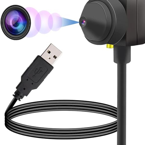 Asixxsix Eye Contacts Webcam, HD USB Web Eye to Camera with Built in Noise Reduction Microphone, Center Screen Webcam, Middle Screen Center Cam, for Video Conferencing Recording