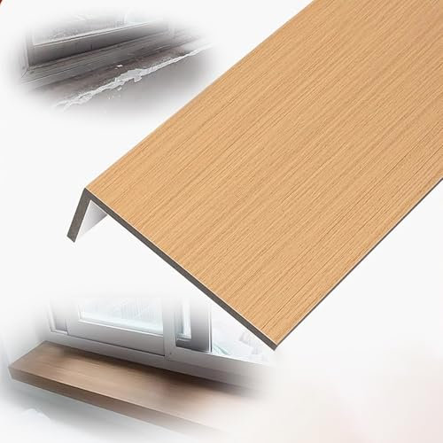 Copertura per davanzale della finestra con venature del legno, copertura per finestre di casa, impermeabile, resistente, decorazione (50 x 6 cm)