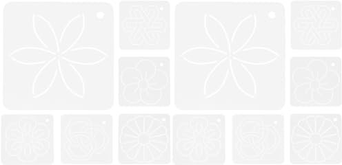 DIYEAH 2 Sätze Quilt-vorlage Nählineale Zum Schneiden Von Stoff Quilten Handarbeit Sewing Ruler Quiltlineal Praktische Nähschablone Richtlinien-quiltwerkzeug Acryl Weiß 6 Stück * 2