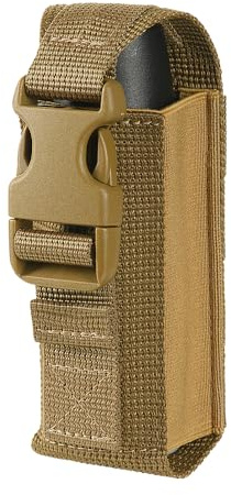 M-Tac Pfefferspray Holster MOLLE – Taktische Nylon Tasche mit elastischer Fixierung, Woojin Fastex Verschluss, Schnellzugriff, Coyote