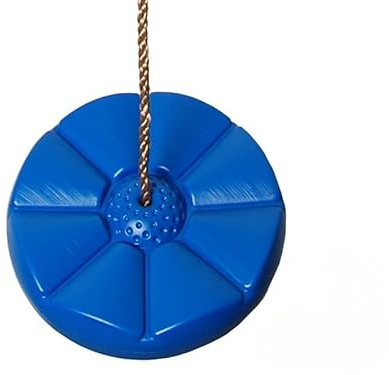 Bello Giardino - Tellerschaukel - Schaukel Outdoor Spielzeug für Kinder – Nestschaukel Sitz Ø 31 cm in Blumenform aus Kunststoff - Kinderschaukel Garten (Blau)