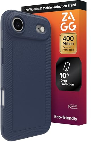 ZAGG Luxe Snap-Handyhülle für iPhone Air, Blau/Marineblau, strapazierfähiges Graphen für Fallschutz (3 m), schlankes, leichtes Design, MagSafe-kompatibel