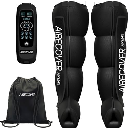 Pressotherapie für Zuhause, Beinmassagegerät mit 4 Kammern zur Verbesserung der Durchblutung und Lymphdrainage, Recovery Boots für Muskelentspannung und Schmerzlinderung (L: 176-190 cm)