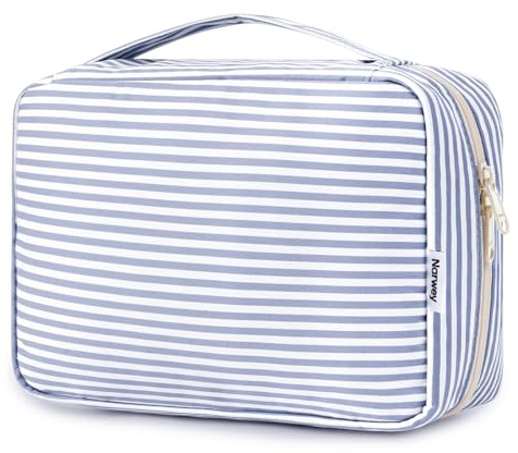 Narwey Travel Hanging Toiletry Bags for Women, Wash Bag for Toiletries | Portable Washbag with Multiple Compartments, Makeup Cosmetic Bathroom Bag for Separate Storage, Well-organized, Vivid Pattern