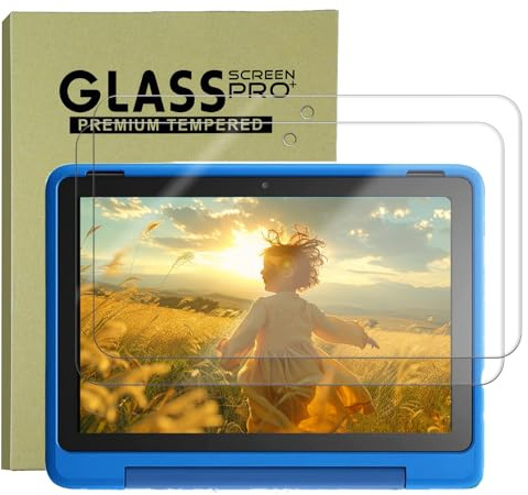 Synkris Screen Protector for 10 inch Kids Pro Tablet 2023 | 2 Pack Tempered Glass Film 9H Scratch Resistant High Definition Anti Fingerprints Clear No Bubbles Back to school