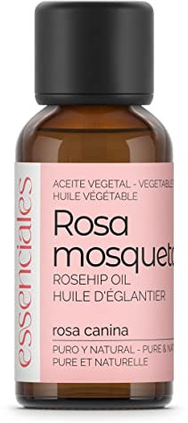 Essenciales – Olio Vegetale di Rosa Canina, 100% Puro e Naturale, 30 ml | Olio Vegetale di Rosa Canina, 1ª Spremitura a Freddo