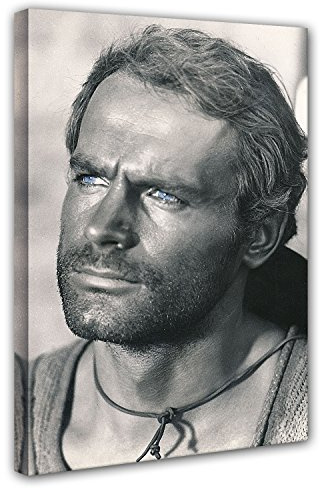 Terence Hill Bud Spencer - Der müde Joe - Portrait - Die rechte und die Linke Hand des Teufels - Leinwand (80 x 120 cm)
