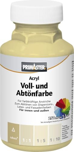 Primaster Voll- und Abtönfarbe 250ml Sahara Matt Acryl Dispersionsfarbe