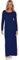 Elum Womens Plan Long Sleeves Long Jersey Maxi Dress Navy